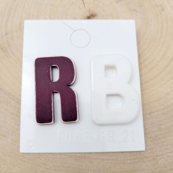 Brand New Forever 21 Letter R B Earrings - Picture 1 of 5